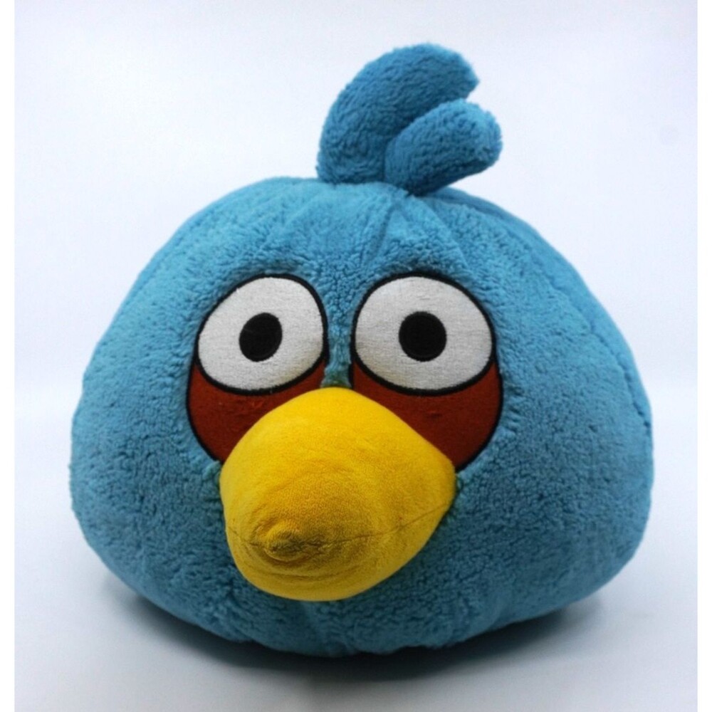 Angry Bird Jay Blue Bird Round Plush Tush Tag  Commonwealth 2010 No Sound